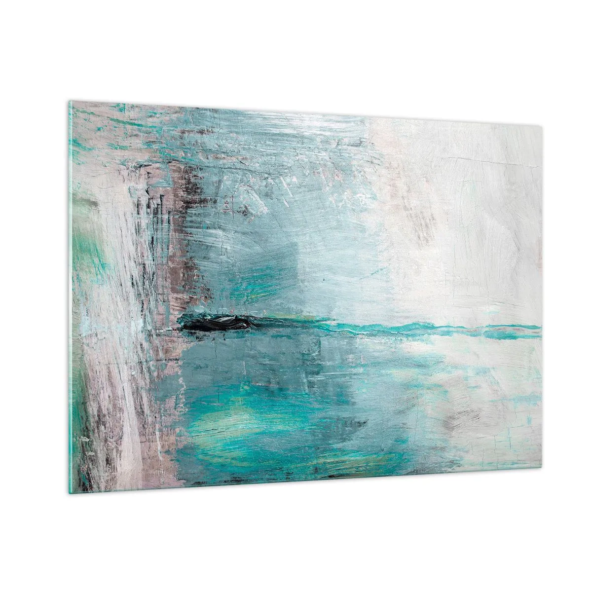 Schilderen op glas - Horizontaal in blauw - 100x70 cm