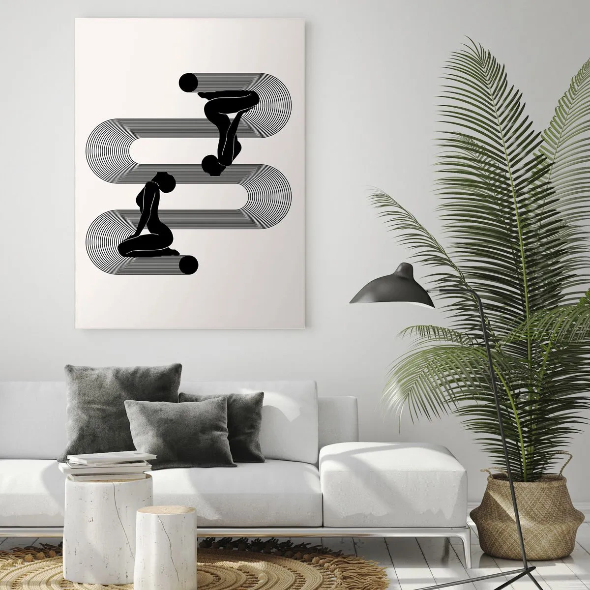 Schilderen op glas - Sensuele symmetrie - 50x70 cm