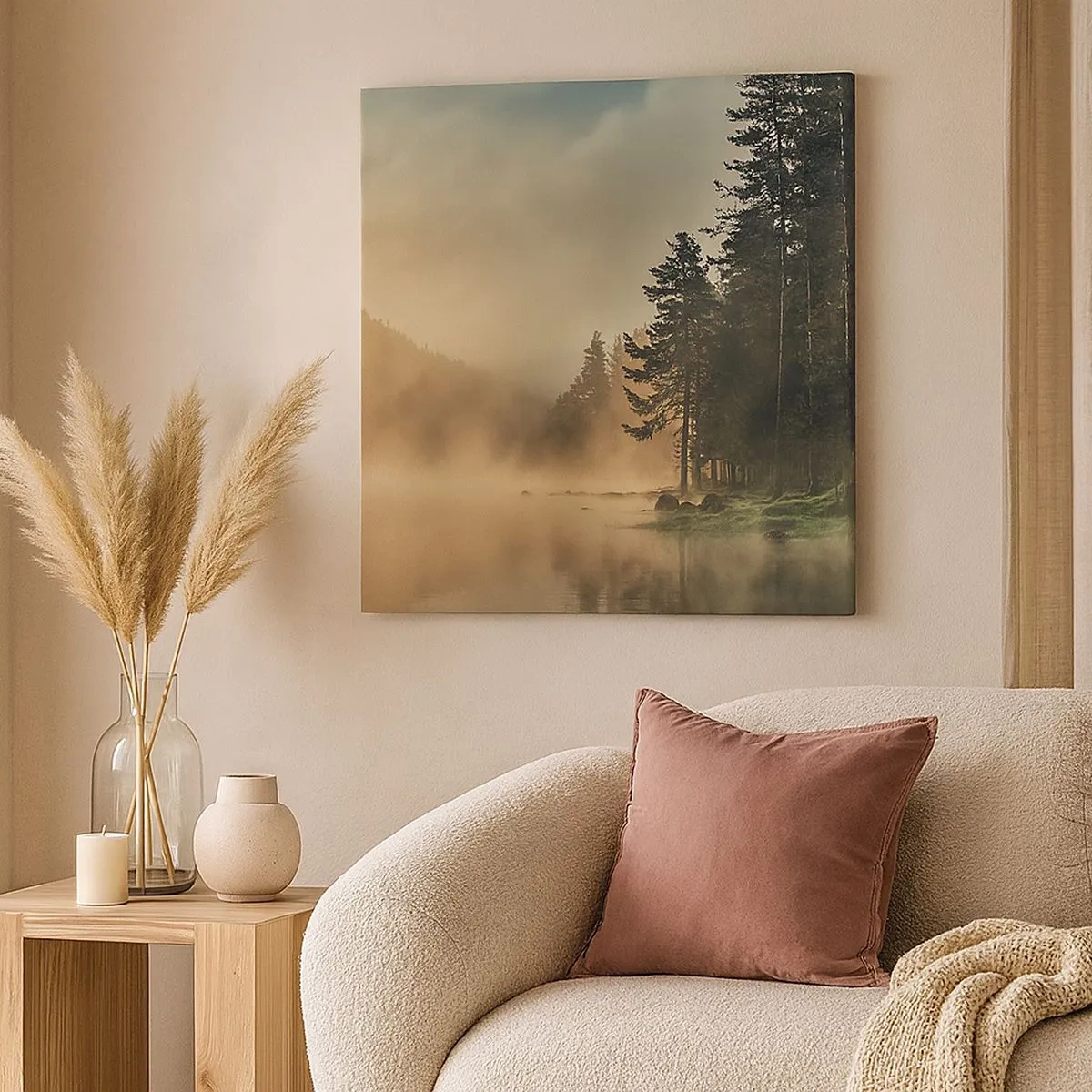 Schilderen op canvas - De geboorte van de dag - 30x30 cm