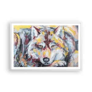 Poster in een witte lijst - Gemoedsrust onder dierbaren - 91x61 cm