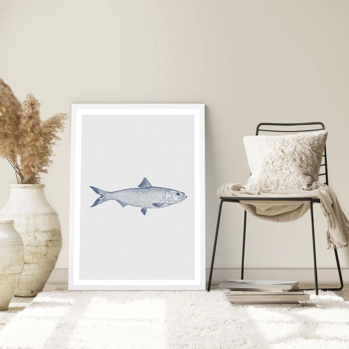 Poster in een witte lijst - Groeten uit de noordelijke zeeën - 40x50 cm