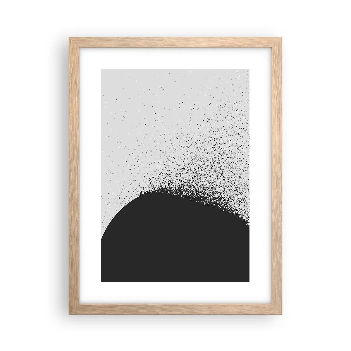 Een poster in een licht eiken lijst - Beweging van moleculen - 30x40 cm