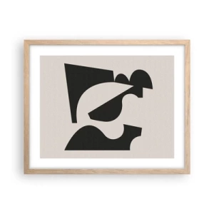 Een poster in een licht eiken lijst - Voor zelfassemblage - 50x40 cm