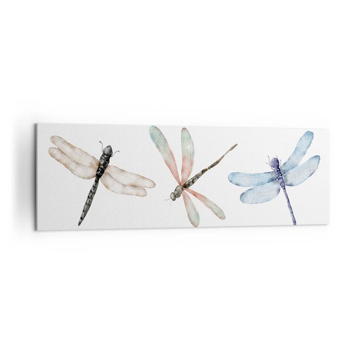 Schilderen op canvas - Gewichtloze libellen - 160x50 cm