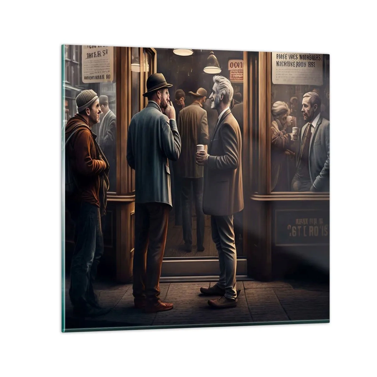 Schilderen op glas - Een goed moment van de dag - 60x60 cm