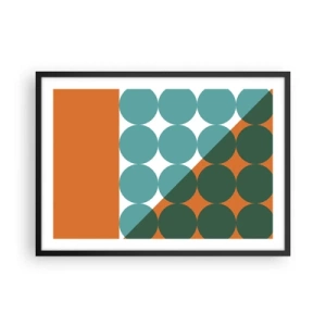 Poster in een zwarte lijst - Omhoog en diagonaal - 70x50 cm