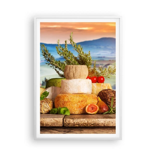 Poster in een witte lijst - De Italiaanse levensvreugde - 70x100 cm