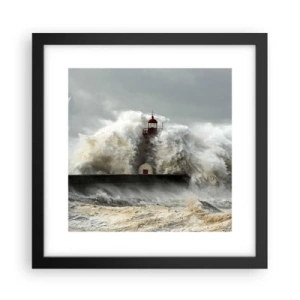 Poster in een zwarte lijst - De woede van de oceaan - 30x30 cm
