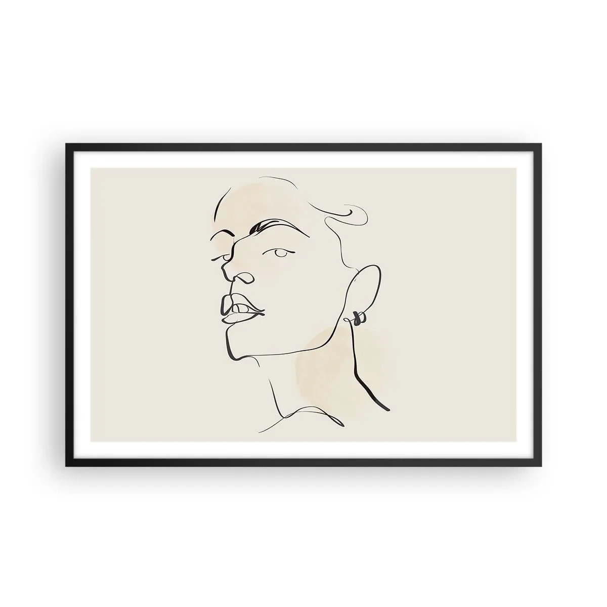 Poster in een zwarte lijst - Een trotse blik - 91x61 cm