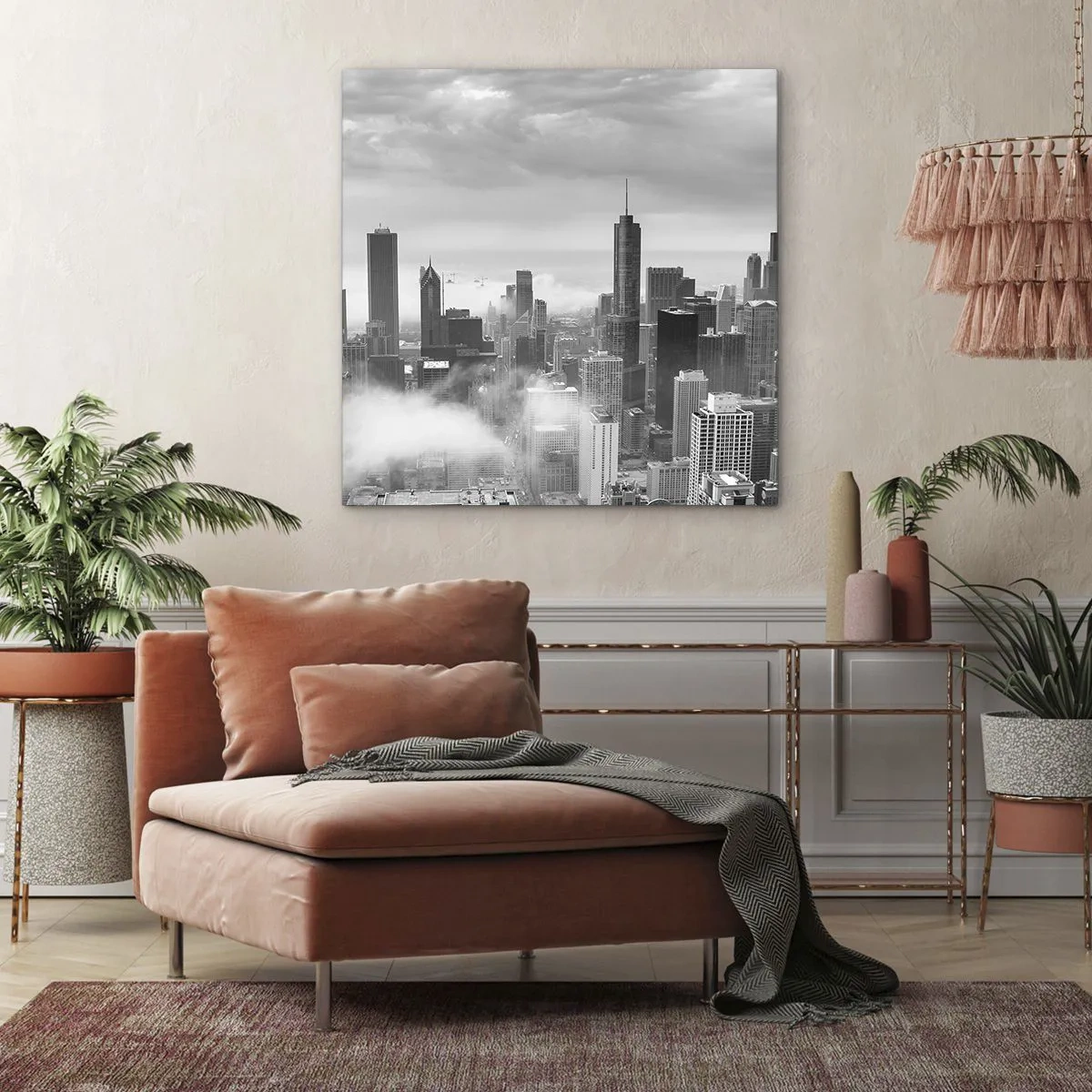 Schilderen op canvas - Amerikaans landschap - 60x60 cm