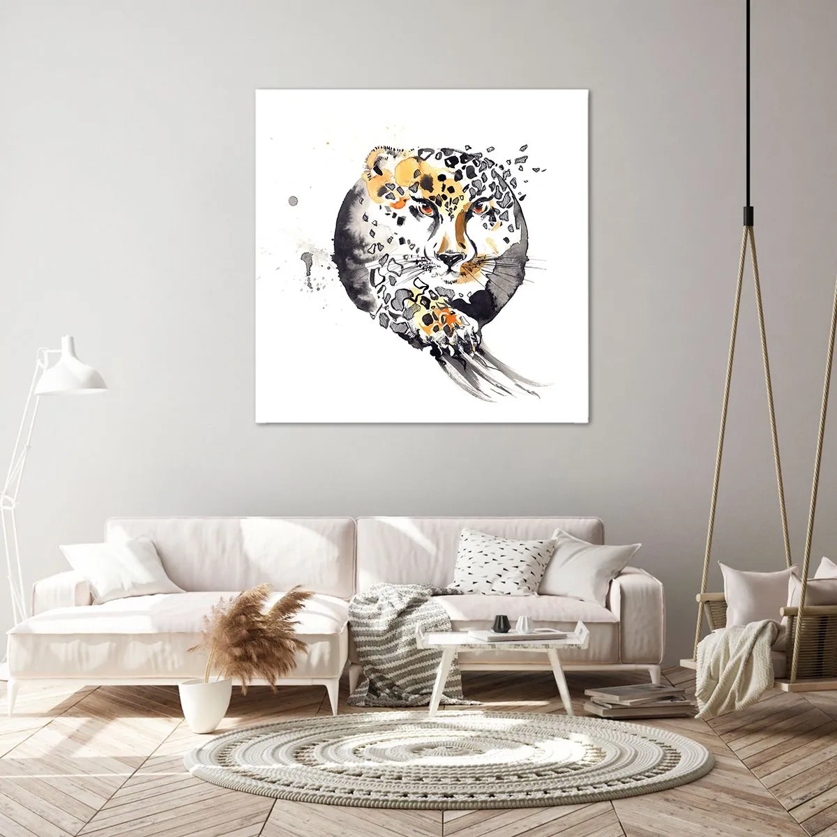 Schilderen op canvas - Roofzuchtige schoonheid - 70x70 cm