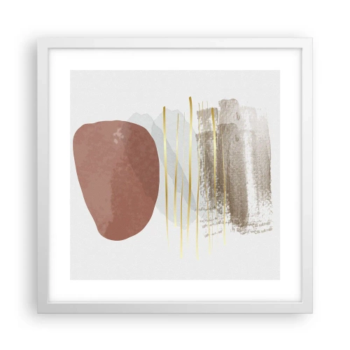 Poster in een witte lijst - Abstracte zuilengalerij - 40x40 cm