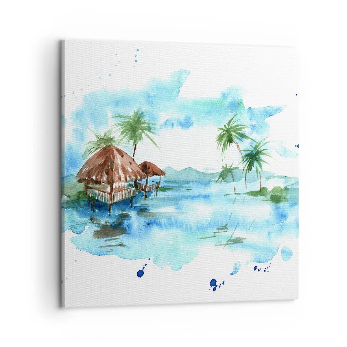 Schilderen op canvas - Ergens in de Stille Oceaan - 50x50 cm