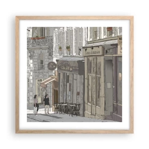 Een poster in een licht eiken lijst - Stadsvreugde - 50x50 cm