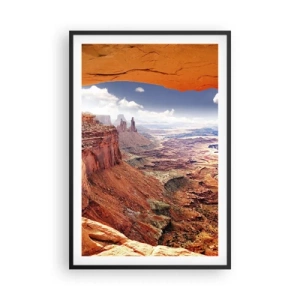 Poster in een zwarte lijst - Door de natuur zelf gebeeldhouwd - 61x91 cm