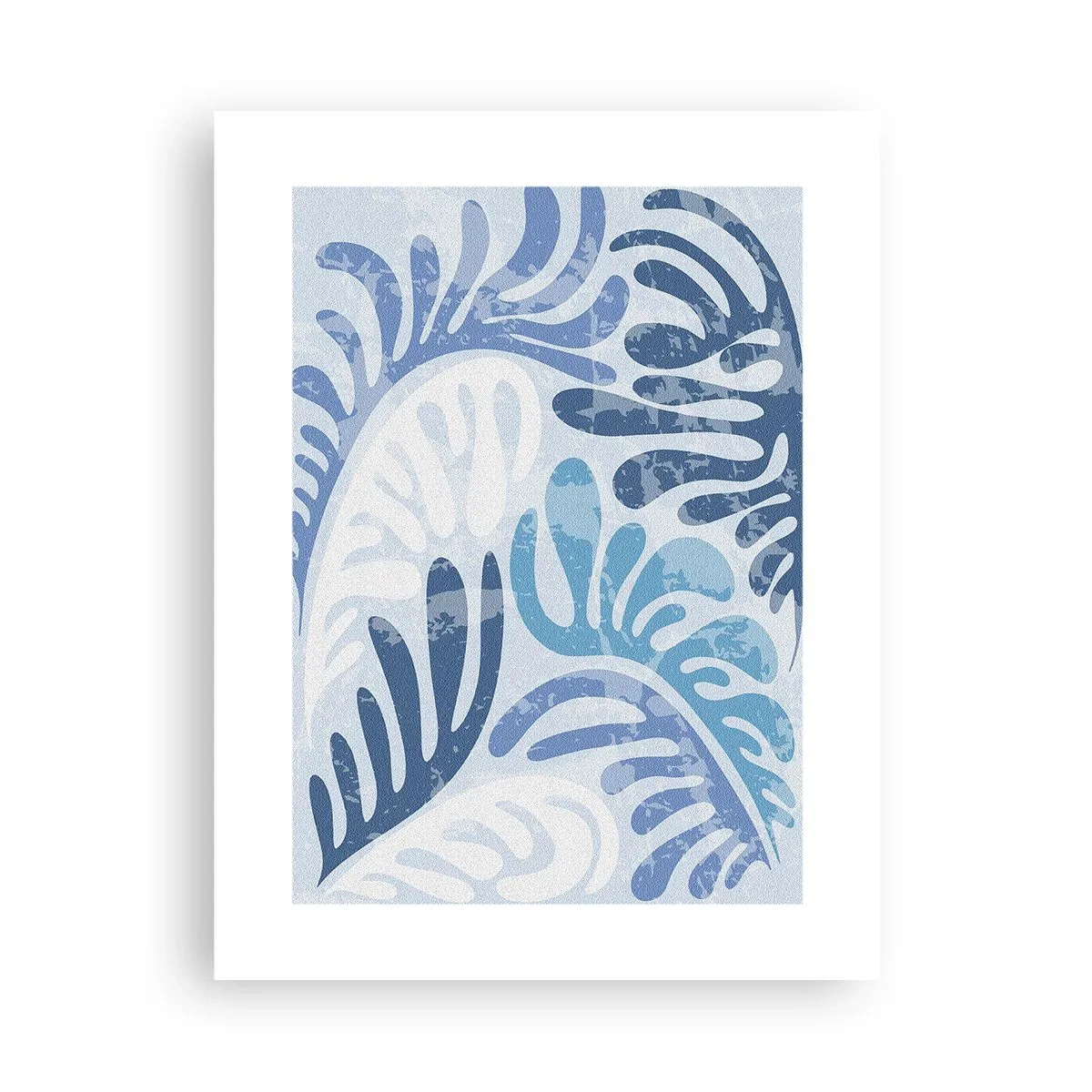 Poster - Blauwe varens - 30x40 cm