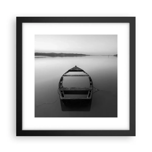 Poster in een zwarte lijst - Verlangen en melancholie - 30x30 cm