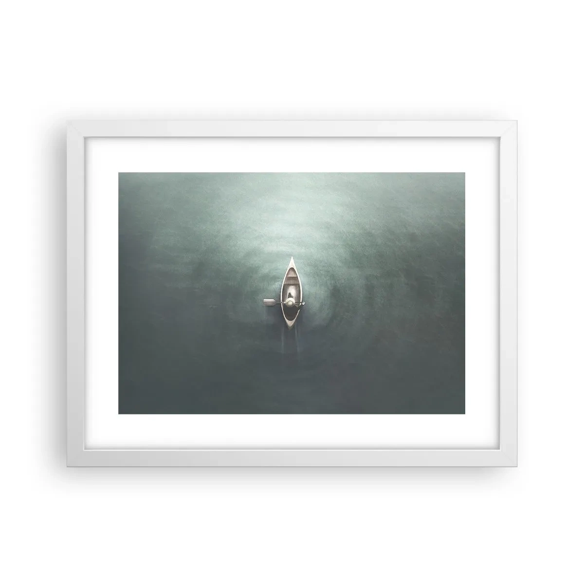 Poster in een witte lijst - Door het maanmeer - 40x30 cm