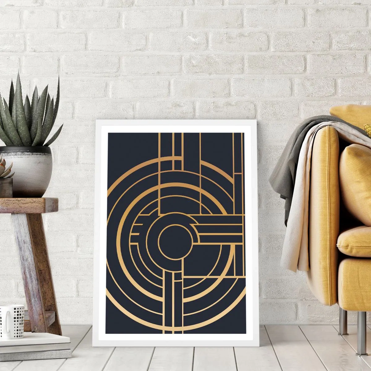 Poster in een witte lijst - Draaien van dingen - 30x40 cm