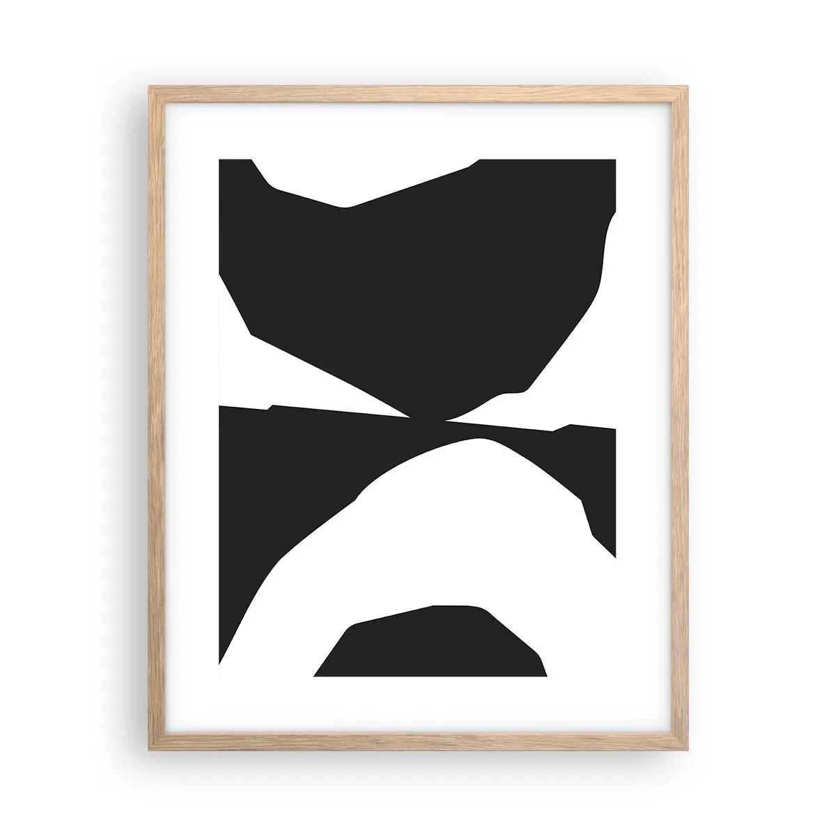 Een poster in een licht eiken lijst - Positief – negatief - 40x50 cm