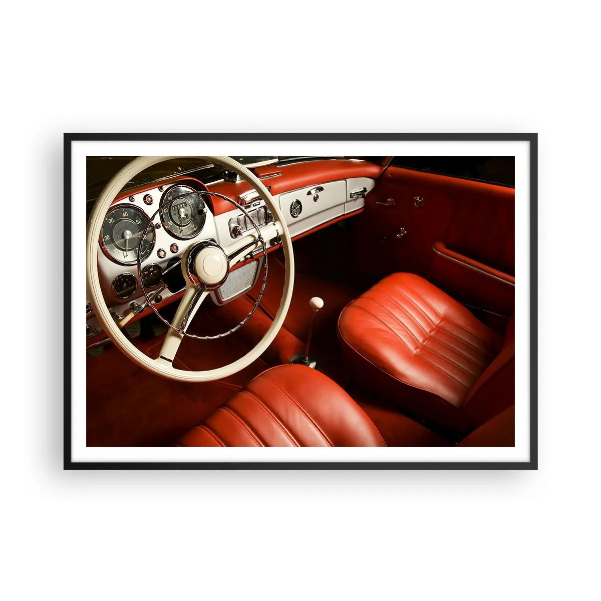 Poster in een zwarte lijst - Vintage luxe - 100x70 cm