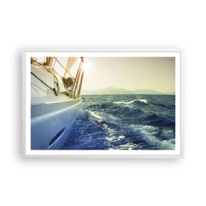 Poster in een witte lijst - Voor het avontuur - 91x61 cm