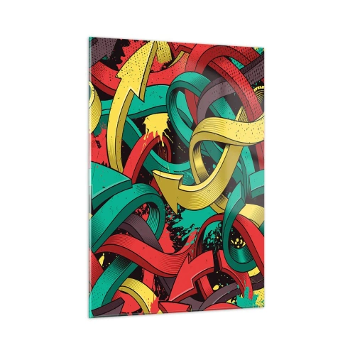 Schilderen op glas - Welke weg naar het doel? - 50x70 cm