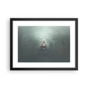 Poster in een zwarte lijst - Door het maanmeer - 40x30 cm