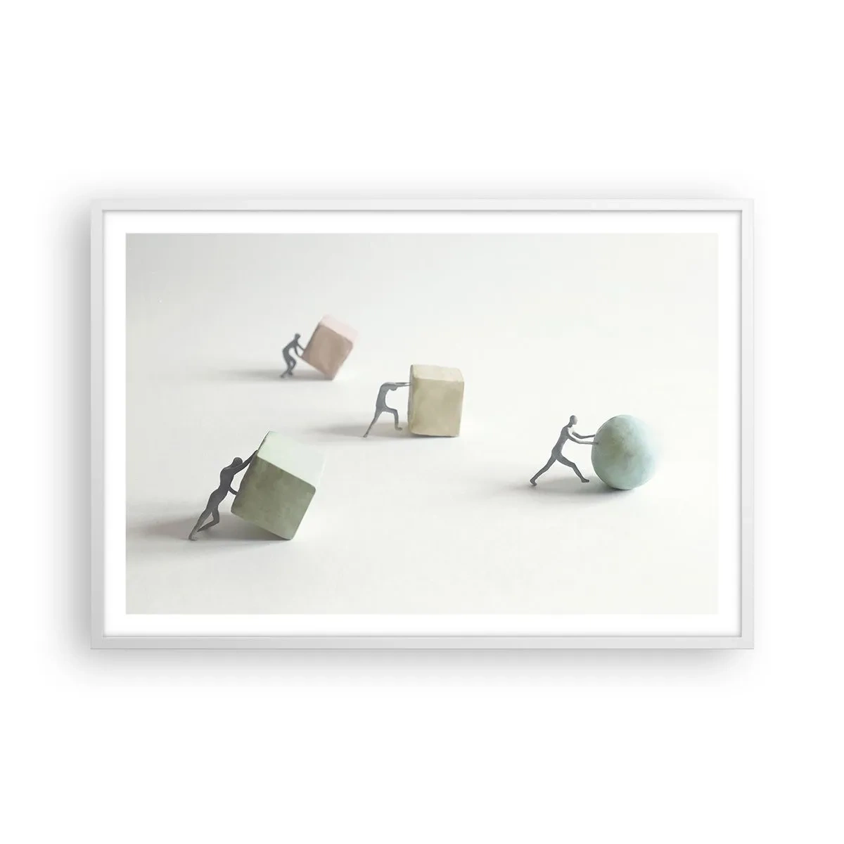 Poster in een witte lijst - Puur leven - 91x61 cm