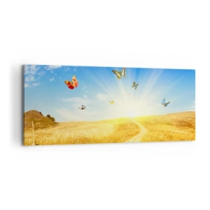 Schilderen op canvas - En hoe kun je niet van de zomer houden? - 120x50 cm