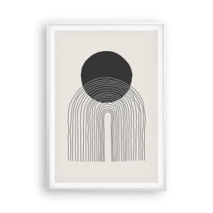 Poster in een witte lijst - Bibberen en vertrouwen - 70x100 cm