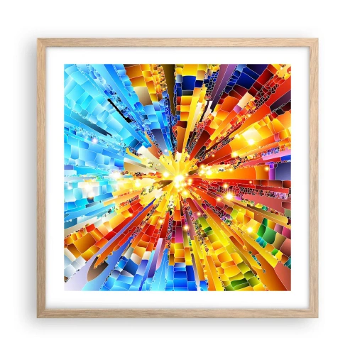 Een poster in een licht eiken lijst - In medias res - 50x50 cm