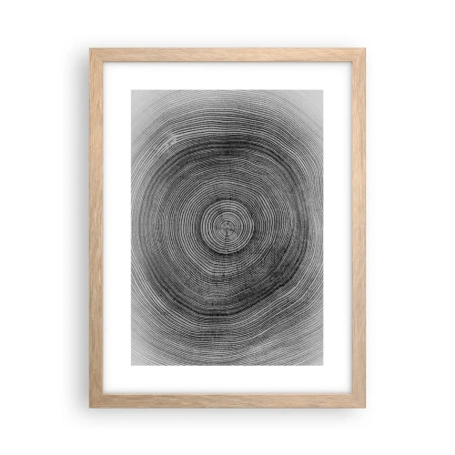 Een poster in een licht eiken lijst - Teken van de tijden - 30x40 cm