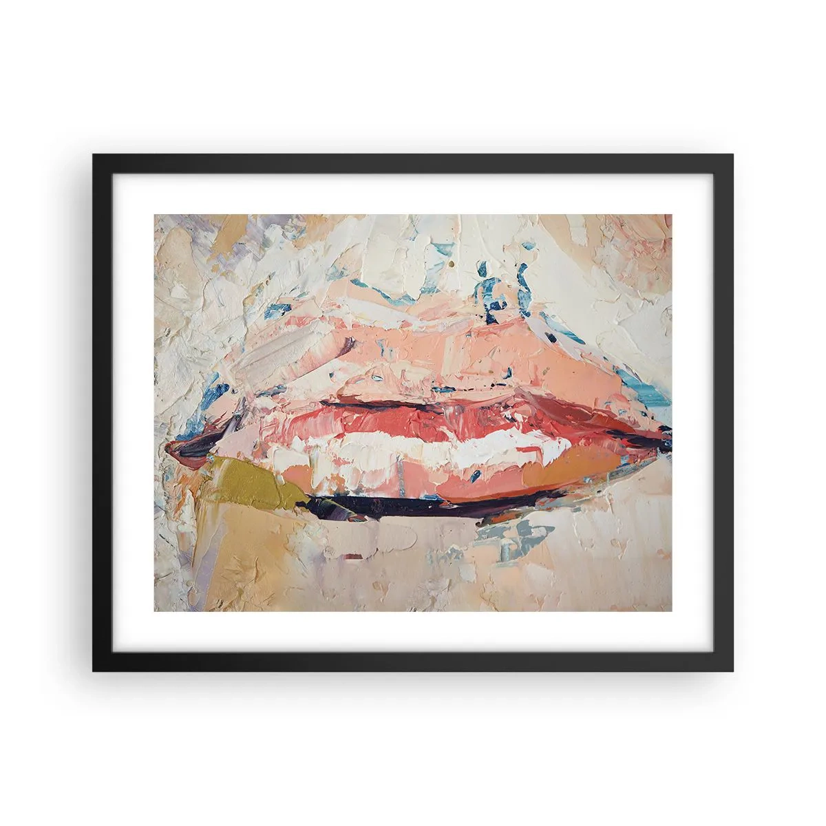 Poster in een zwarte lijst - Het wekt de zintuigen - 50x40 cm