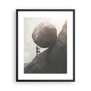 Poster in een zwarte lijst - Ik geloof tegen alle hoop in - 40x50 cm