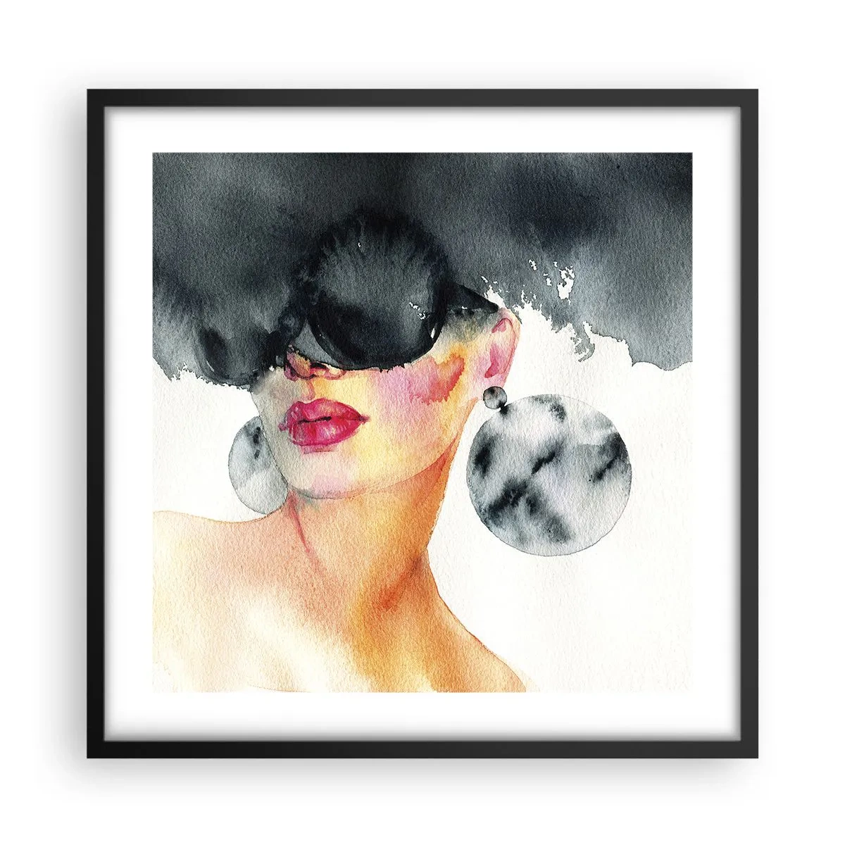 Poster in een zwarte lijst - Het geheim van elegantie - 50x50 cm