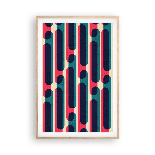 Een poster in een licht eiken lijst - In de diepte en vooruit - 61x91 cm