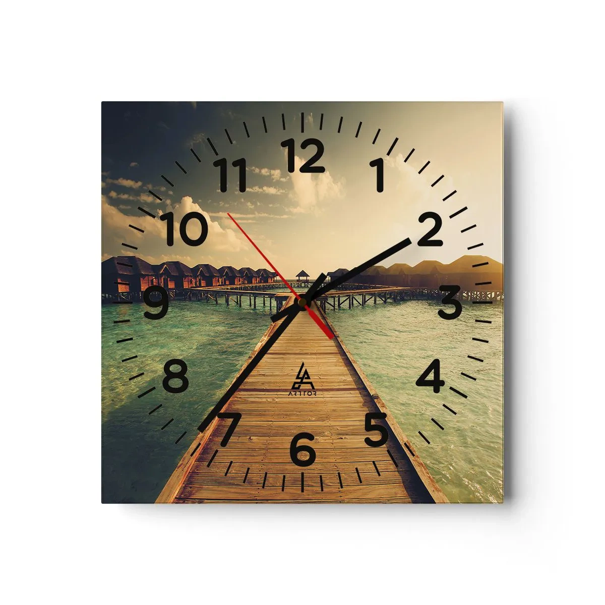 Wandklok - Klok - Een warme uitnodiging - 30x30 cm