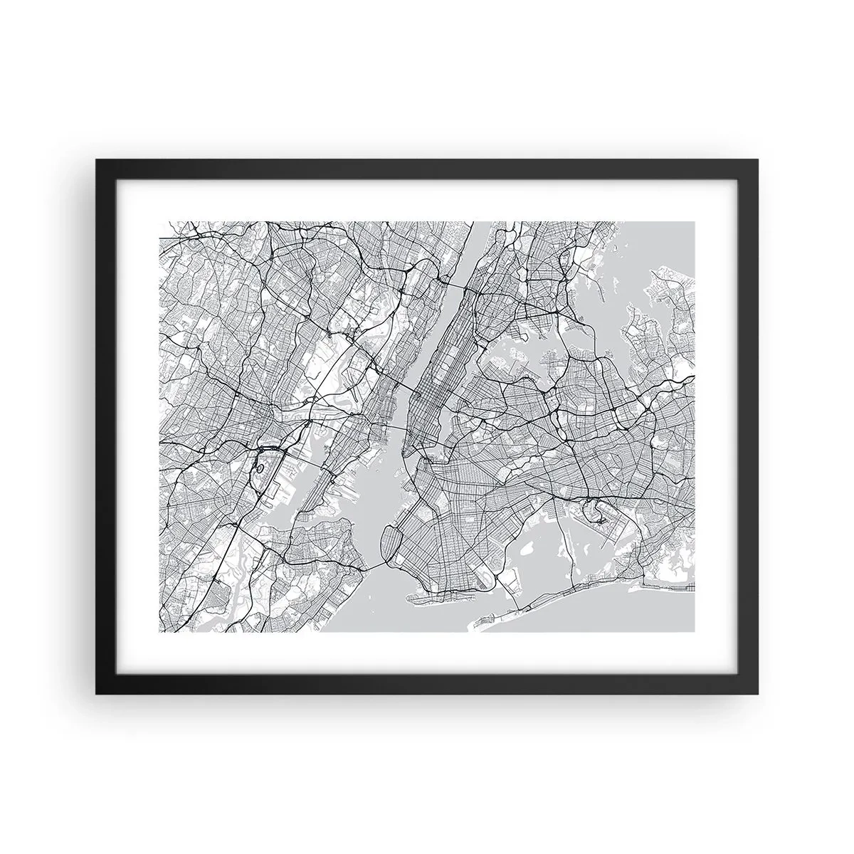 Poster in een zwarte lijst - De anatomie van een metropool - 50x40 cm