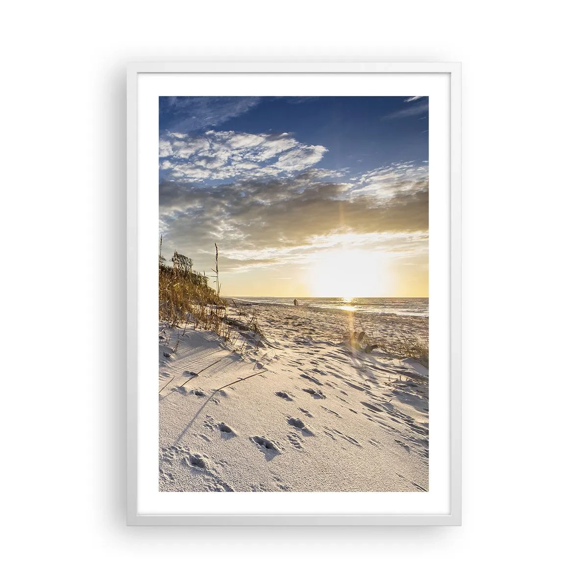Poster in een witte lijst - Een uitnodiging voor een wandeling - 50x70 cm