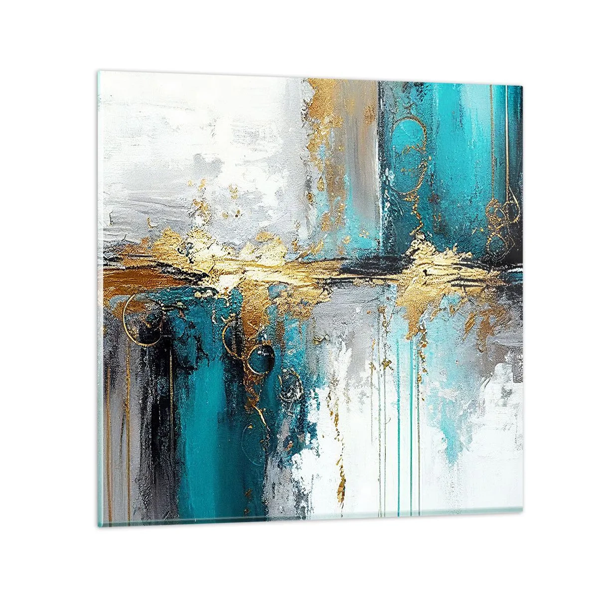 Schilderen op glas - Alles vloeit - 30x30 cm