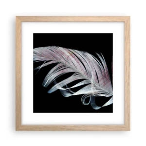 Een poster in een licht eiken lijst - Denk aan aanraking - 30x30 cm