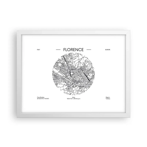 Poster in een witte lijst - Anatomie van Florencia - 40x30 cm