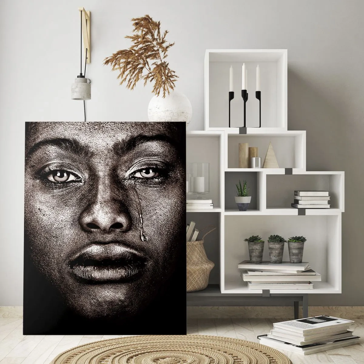 Schilderen op glas - een traan - 70x100 cm