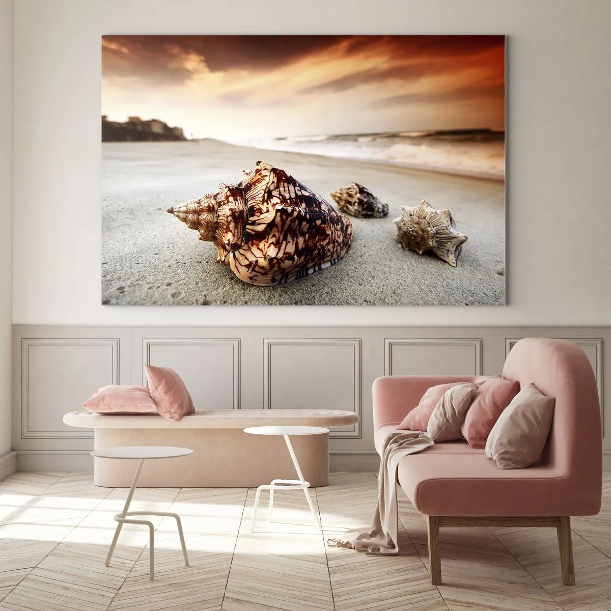 Schilderen op glas - Outcasts van golven - 100x70 cm