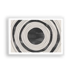 Poster in een witte lijst - Precies op het punt - 91x61 cm