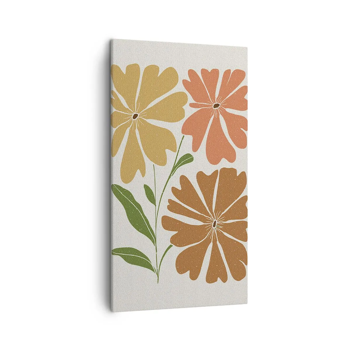 Schilderen op canvas - Natuur en geometrie - 45x80 cm