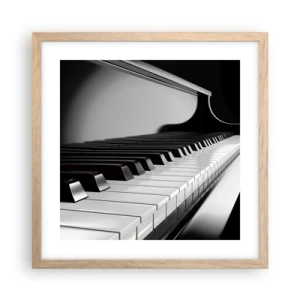 Een poster in een licht eiken lijst - Harmonie van vormen en kleuren - 40x40 cm