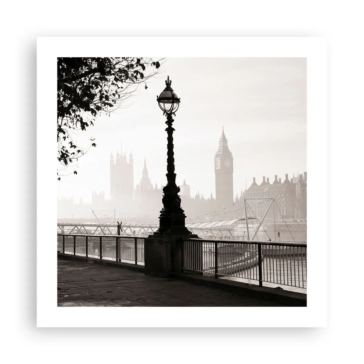 Poster - Ochtend in Londen - 50x50 cm