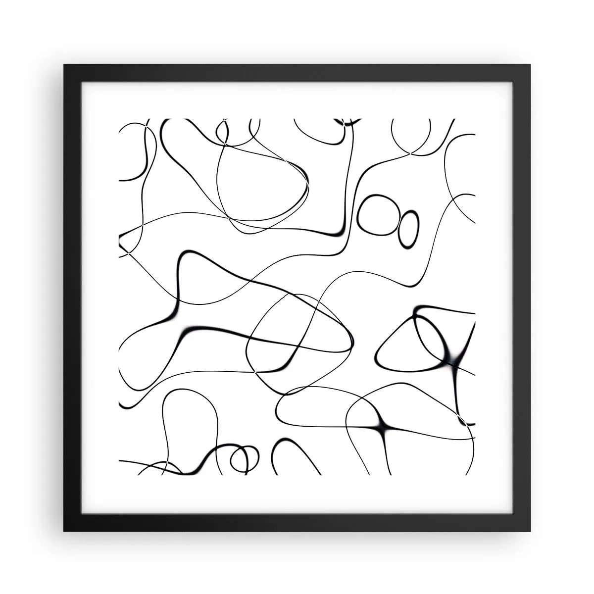 Poster in een zwarte lijst - Levenspaden, wisselvalligheden - 40x40 cm